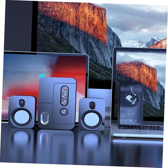 Vaguelly USB Portable Computer Speakers for Laptop and Desktop Compact Wired Stereo Speaker with 3D Surround Sound and Deep Bass for Home and Office Use