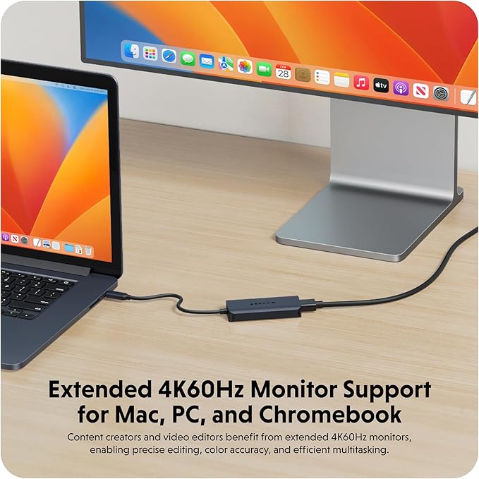 HyperDrive Next 4 Port USB C Hub for Mac PC Chromebook with 4K60Hz HDMI 2 USB-A USB C Hub 10Gbps USB-C 10Gbps 100W Power Delivery Ports