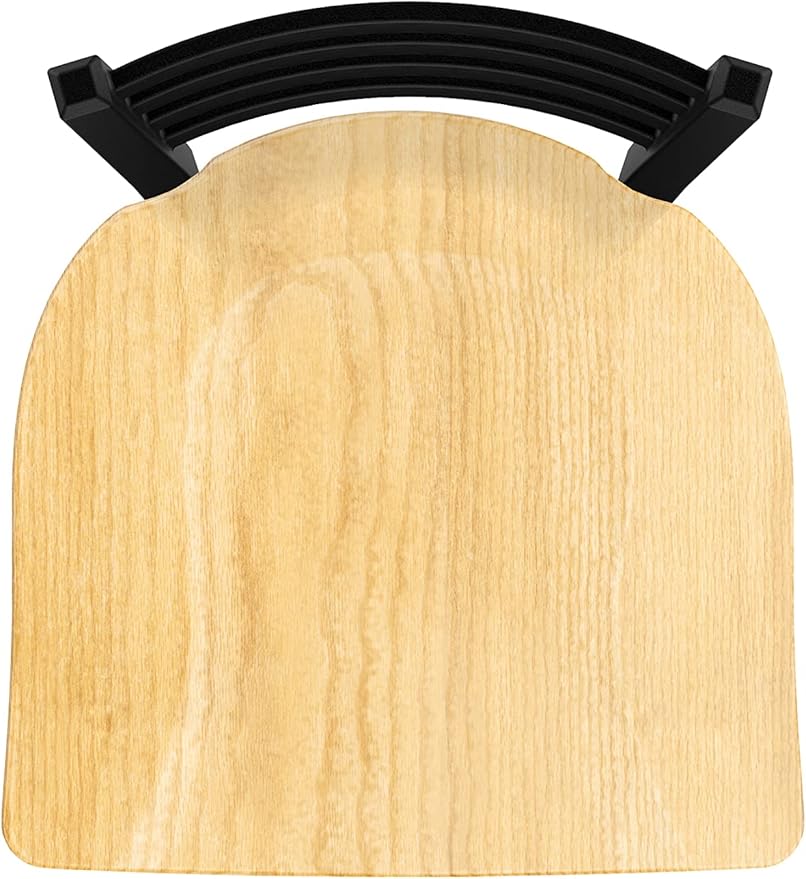 HBS 400 Jackie 18 Chair with Black Wrinkle Finish and Natural Oak Seat