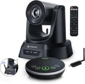 TONGVEO 5.8GHz Wireless Conference Room Camera System with Bluetooth Microphone20X 60fps PTZ Camera for Worship Online Conference Works with Zoom Skype OBS Easy to Set Up