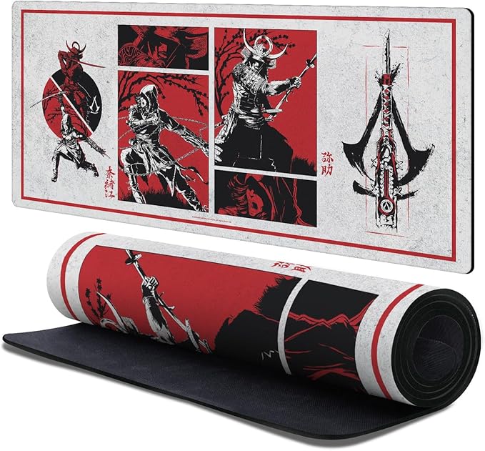 Head Case Designs Officially Licensed Assassin's Creed Character Art Shadows Graphics 37.4 x 15.75 x 0.16 inches (900 x 400 mm) - XL Gaming Office Desk PC Keyboard Mouse Mat Pad