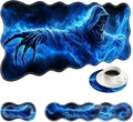 Large Mouse Pad and Keyboard Wrist Rest Desk Pad for Keyboard and Mouse 4-in-1 Large Gaming Mouse Pad with Wrist Support Desk Mat for Home Office Study Game-Smoke Skull