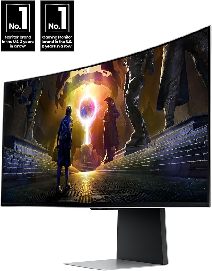 Samsung 34 Odyssey OLED G8 (G85SD) Ultra-QWHD QD-OLED G-Sync Compatible Curved Gaming Monitor 175Hz 0.03ms Glare-Free Display AMD FreeSync Premium Pro 3 Yr WarrantyLS34DG856SNXZA2024