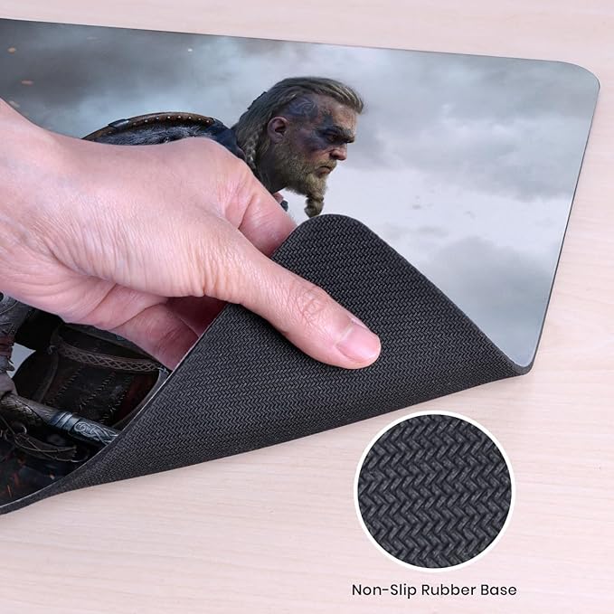 Head Case Designs Officially Licensed Assassin's Creed Male Eivor Raid Valhalla Graphics 23.62 x 11.81 x 0.12 inches (600 x 300 mm) - L Gaming Office Desk PC Keyboard Mouse Mat Pad