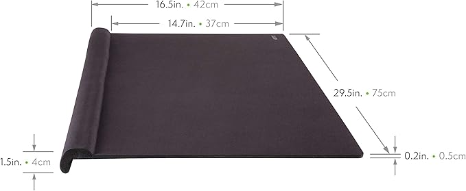Allsop Ergoedge Deskpad W/Large Wrist Rest and Mousing Surface Foam Large Black