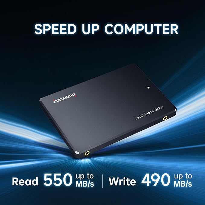 fanxiang S101 4TB SSD SATA III 6Gb/s 2.5 Internal Solid State Drive Read Speed up to 550MB/sec 3D NAND SLC Cache for Laptop and PC Desktops(Black)