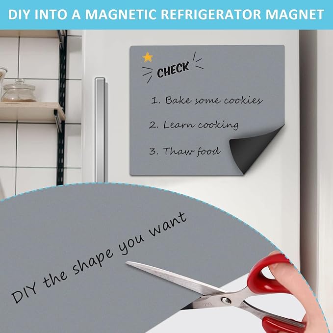 Magnetic Dry Erase Desk Mat for Making Plans31.5x15.7 Writable &amp Erasable Desk Mouse Pad with 2 Markers &amp 2 ClothsWaterproof Writing Desk Pad for Office Home School Classroom (Pale Gray)