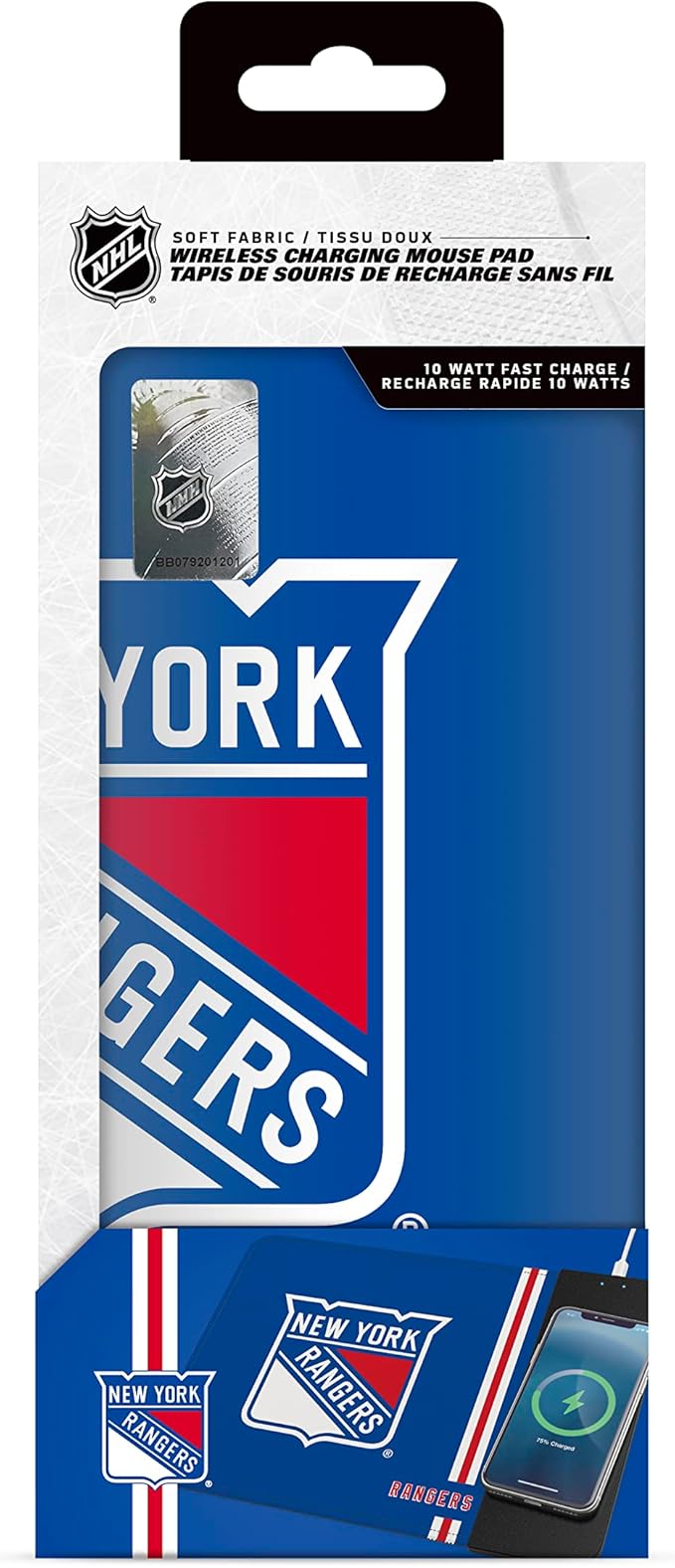 SOAR NHL Wireless Charging Mouse Pad New York Rangers