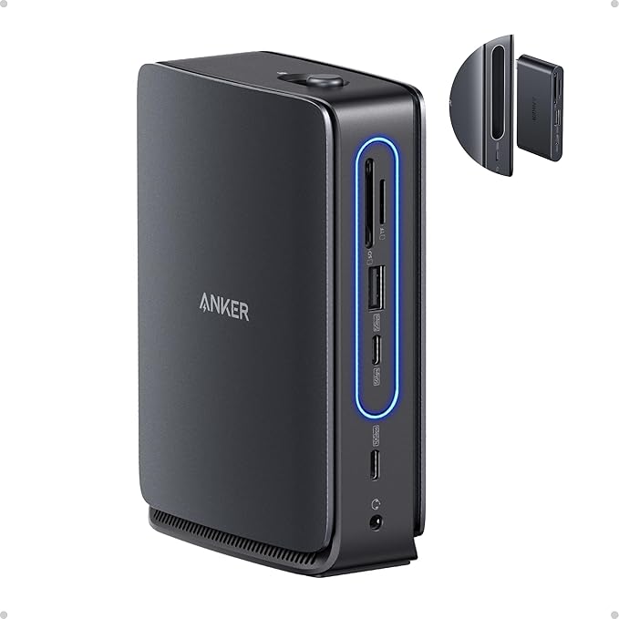 Anker Nano Laptop Docking Station with Detachable Hub 13-in-1 USB-C Triple Display Docking with 2 HDMI+1 DP 10 Gbps USB-C 3 USB-A Audio SD/TF Ethernet 100W Max PD for Dell Lenovo HP and More