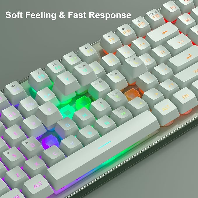 Gaming Keyboard and Mouse Combo K1 RGB LED Backlit Keyboard with 104 Key Computer PC Gaming Keyboard for PC/Laptop (Green)
