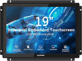 19 Inch Industrial Embedded Touchscreen Monitor - IPSIP65 Open FrameVESA Mount10-Point Capacitive Touch DisplayHDMI/VGA/DVI/USB Portsfor Automation &amp HMI1280×1024 Resolution