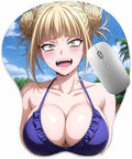 3D Mouse Pad Oppai Mousepad with Soft Gel Wrist Rest Anime Manga Gaming Boob pad Anti-Slip Mouse Mat （Himik）