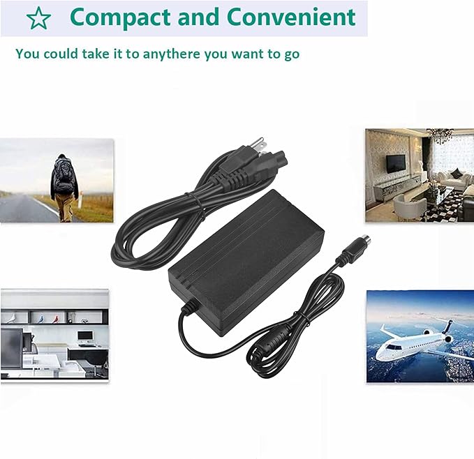 4-Pin DIN AC/DC Adapter Compatible with FD Fantom Drives MD3U4000 MD4000 GForce3 Megadisk 4TB USB 3.0/2.0 Dual Drive Raid G Force3 Mega Disk External Hard Disk Drive HDD HD 12V 5V