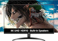 LG 32-Inch Ultrafine 4K UHD (3840x2160) Monitor with HDR10 90% DCI-P3 Built-in Speakers OnScreen Control HDMIx2 and DisplayPort