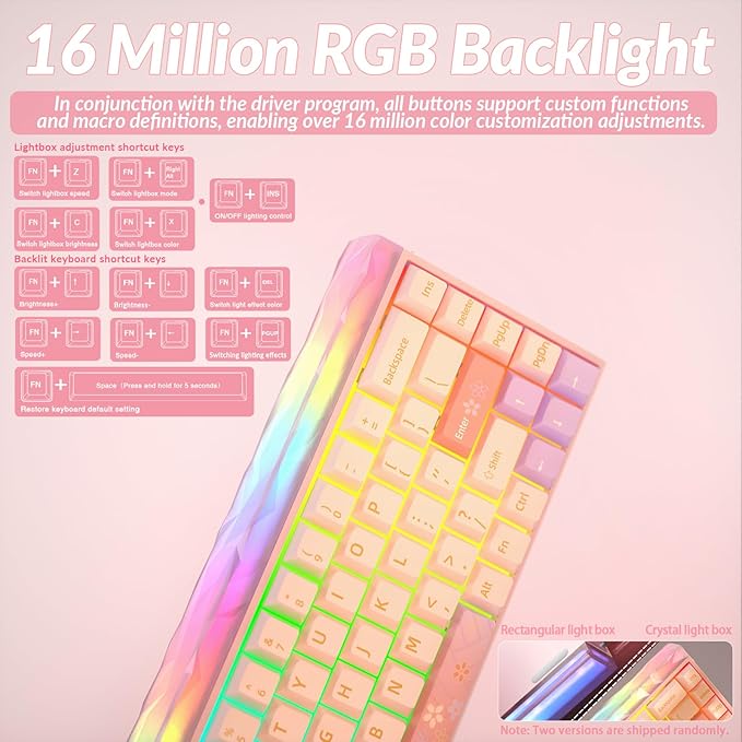 AULA Hero 68 HE Ultra - Wired Gaming Keyboard with Hall Effect Magnetic Switch CNC Aluminum Frame 8KHz Polling Rate RGB Box &amp Backlight Adjustable Actuation 65% Compact Small Gamer Keyboards