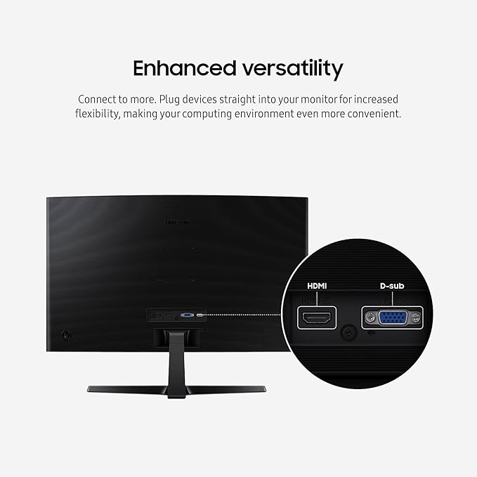 Samsung 27 Essential S3 (S36GD) Series FHD 1800R Curved Computer Monitor 100Hz Game Mode Advanced Eye Comfort HDMI and D-sub Ports LS27D366GANXZA 2024