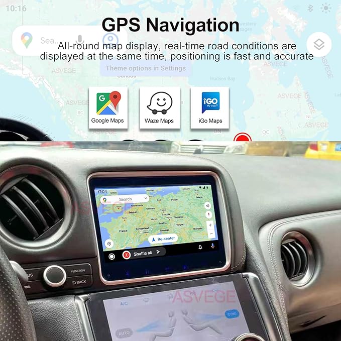 8 Android 13 Car Radio forNissan GT-R GTR R35 2008-2015 Auto GPS Navigation Carplay Stereo with 9 Air Conditioner Panel 8-core Touchscreen Head Unit (4+64GB Radio)