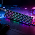 65% Mechanical Gaming Keyboard (68 Keys) 8K Hz Hall Effect Magnetic Switch 0.01mm Adjustable Actuation Rapid Trigger RGB Backlit Wireless/Wired Compact Keyboard for Gaming (Black)