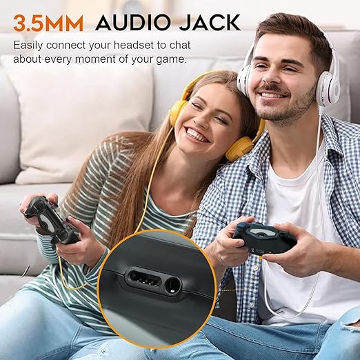 citnh 2 Pack Wireless Controller for PS4Compatible with PS4/Slim/Pro/PCDouble Shock 6-Axis Motion SensorBuilt-in Speaker &amp Headphone Jack