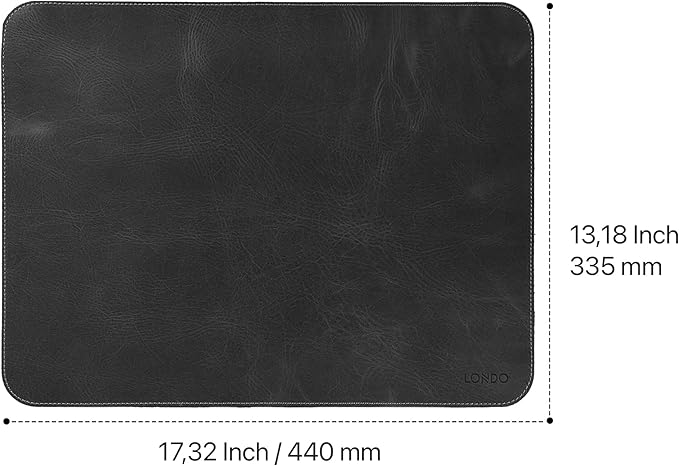 Londo Top Grain Leather Mouse Pad – Desk Mat for Keyboard and Mouse Large Leather Office Desk Pad
