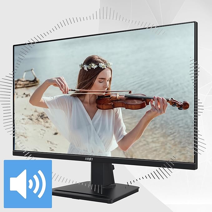 msi PRO MP275Q 27 Inch WQHD Office Monitor - 2560 x 1440 IPS Panel 100 Hz Eye-Friendly Screen Built-in Speakers Tilt-Adjustable - HDMI 2.0b DP (1.2a)