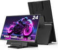 24 Large Portable Monitor 1080P FHD 100Hz Laptop Screen Extender 125% sRGB IPS Monitor Extender USB C HDMI Office Gaming with Detachable Stand Travel monitor for Window MAC Phone Xbox Switch