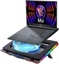 Cooling Pad for Msi Creator 17 Gaming LaptopIt is a Heat Dissipation Monster with Powerful Turbo Fan Can Fast Cooling Variable Speed5 RGB Light ModeTouch Start ﻿