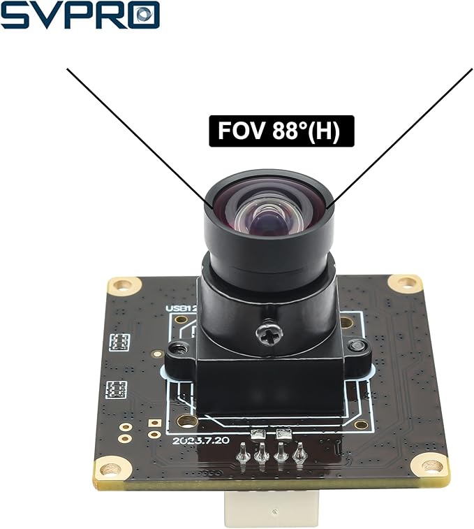 Svpro 12MP USB Camera Module 4K/30fps 1080P/120fps High Speed Camera with M12 Manual Focus Lens IMX577 Sensor UVC Computer Camera for LightburnRaspberry PiLinuxWindowsAndroidMac OS