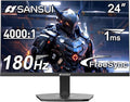 SANSUI 24 Inch Gaming Monitor 180Hz DP 1.4 &amp HDMI 2.0 Ports High Refresh Rate Computer Monitor Racing FPS RTS Modes 1ms Response Time 110% sRGB (ES-G24F4 HDMI Cable Included)
