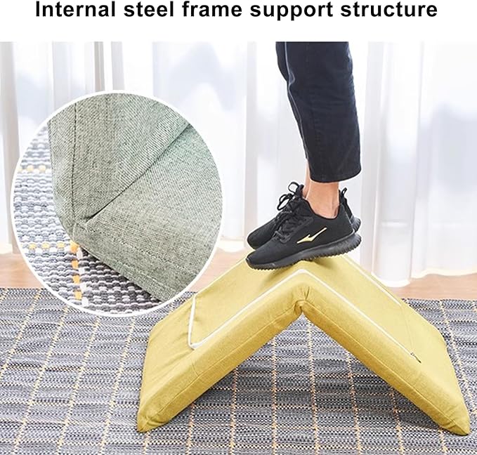 Floor Chair with Back Support Folding Sofa Chair Floor Gaming Chair Lazy Chair 6 Adjustable Position for Meditation Reading Watching TVBlue18.9×17.7×18.9in