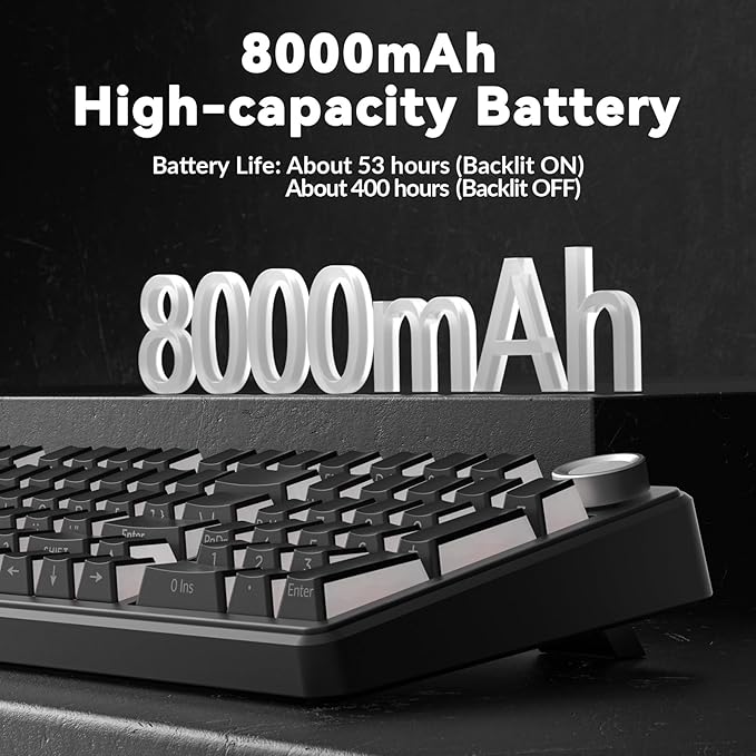 AULA F99 Pro Wireless Mechanical Keyboard-Silent VersionBT5.0/2.4GHz/USB-C Hot Swappable Custom KeyboardGasket StructurePre-lubed Linear Switches RGB Backlit Computer Gaming KeyboardsBlack