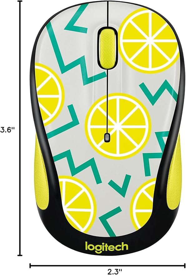 Logitech Play Collection M325c Mouse - Optical - Wireless - Radio Frequency - Lemon - USB - 1000 Dpi - Tilt Wheel - 5 Button[s]
