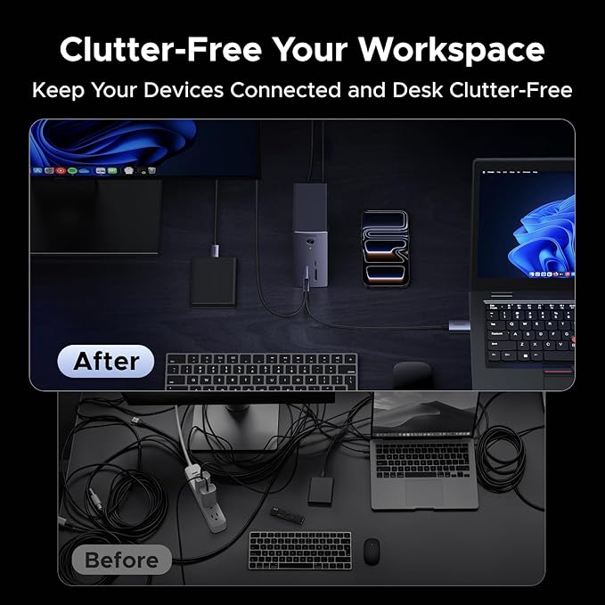 UGREEN Revodok NVMe Docking Station 10-in-1 USB-C Hub 4K@60Hz HDMI M.2 NVMe SSD Enclosure 10Gbps USB-C/A 100W PD Charging Gigabit Ethernet SD/TF for MacBook M5 Mac mini M4 Windows Laptop