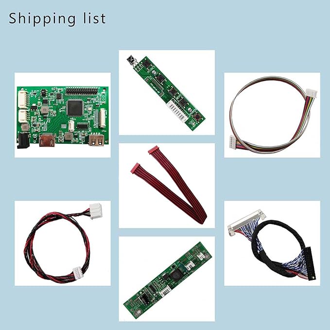 VSDISPLAY H/D USB LCD Controller Board for 21.5Inch 23.8Inch 1920x1080 30 Pin LVDS LCD Screen T215HVN01.0 M215HW03 V1 V2 M215HGE-L23 M215HTN01.1 LM238WF5-SSA1 LM238WF1-SLE3Support Image 180° Rotate