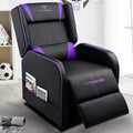 VITESSE Gaming Recliner Chair Racing Style Single PU Leather Sofa Modern Living Room Recliners Ergonomic Comfortable Home Theater Seating Purple