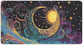 Abstract Moon and Sun Mouse Pad Large Desk Mat Extended Keyboard Mouse Pad with Non-Slip Base and Stitched Edge Mouse Mat Desk Pad 30x16 Mouse Pads for Desk Home Office Gaming