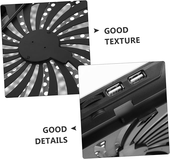 Artibetter Aluminum Alloy Laptop Cooler Pad Cooling Fan for 18 Notebook Cooling Device