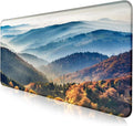 Large Extended Gaming Mouse Pad with Stitched Edges Non-Slip Waterproof Rubber Base Mouse Pad for Office Computer Keyboard Laptop and Home Desk Pad 35.4 x 15.7 x 0.12 Inch (Mountain Landscape)
