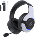 Gtheos Wireless Gaming Headset for ps5 ps4 Elden Ring PC Mac Switch Bluetooth 5.3 Gaming Headphones with Noise Canceling Microphone 45H Battery RGB Light White