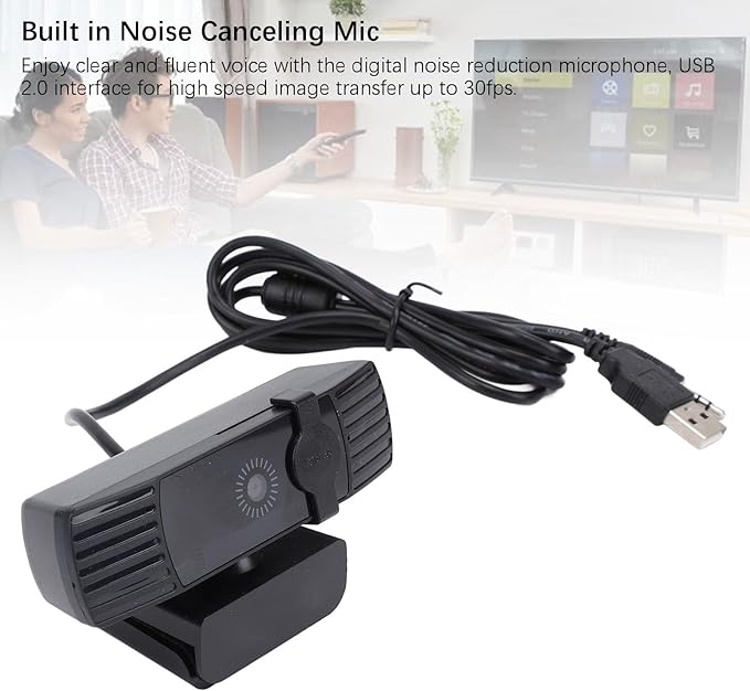 Streaming Webcam with Microphone 1080P Full HD USB Web Cam Camera 120° Wide Angle Lens Built in Noise Reduction Mic Computer Web Camera for Streaming Video Calling Plug and Play