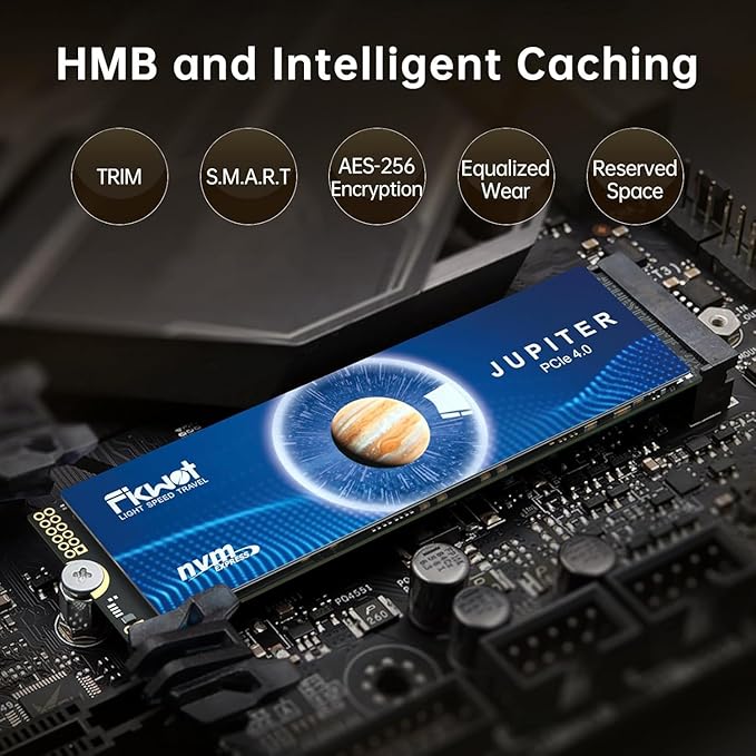 FX991 M.2 SSD 2TB NVMe SSD M2 2280 PCIe Gen 4x4 Read Up to 7300MB/s Internal Solid State Drive for PS5 Laptop Desktop 3D QLC NAND