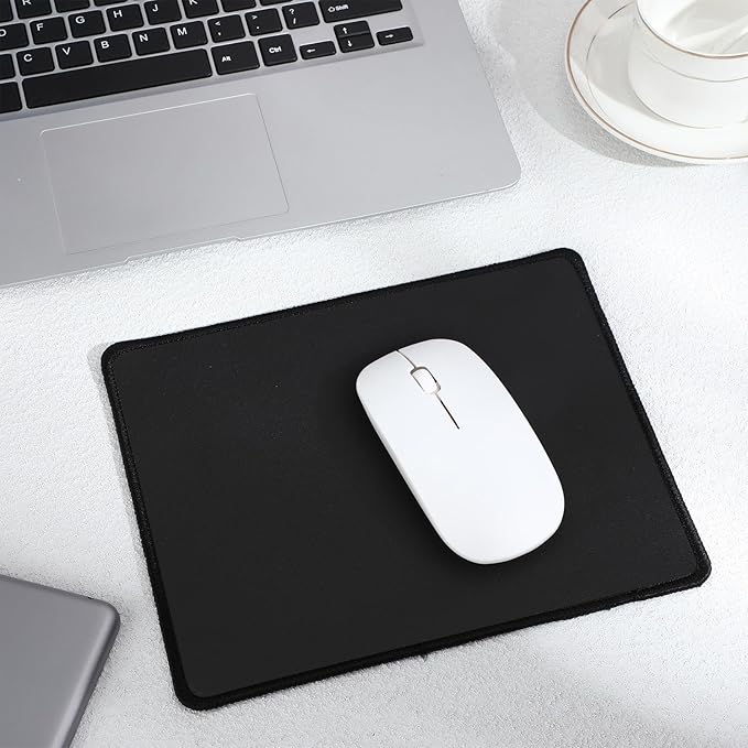 Xuhal 100 Pack Mouse Pad with Stitched Brims Black Mouse Pad 2mm Non Slip Waterproof Computers Mousepads Bulk with Rubber Base Gaming Mouse Pads for Desk Laptop Office Home 7.09 x 8.66 x 0.08 Inches