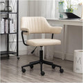 Adjustable Office Computer Chair with Armrest Simple Office Chair Home Comfortable Swivel Chair Breathable Student Dormitory Office Chair(White)