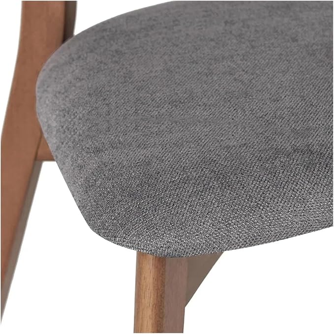 Adjustable Office Computer Chair with Armrest 1pcs Upholstered Dining Chairs with Curved Backrest and Wood Legs Walnut Finished Frame