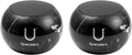 Fashionit U Speakers Mini Bluetooth Computer Speaker 2-Pack Bundle with Matching Speaker Built-in Mic &amp Selfie Remote Control for Workspace Desktop Laptop Mobile Tablet PC - Black Marble