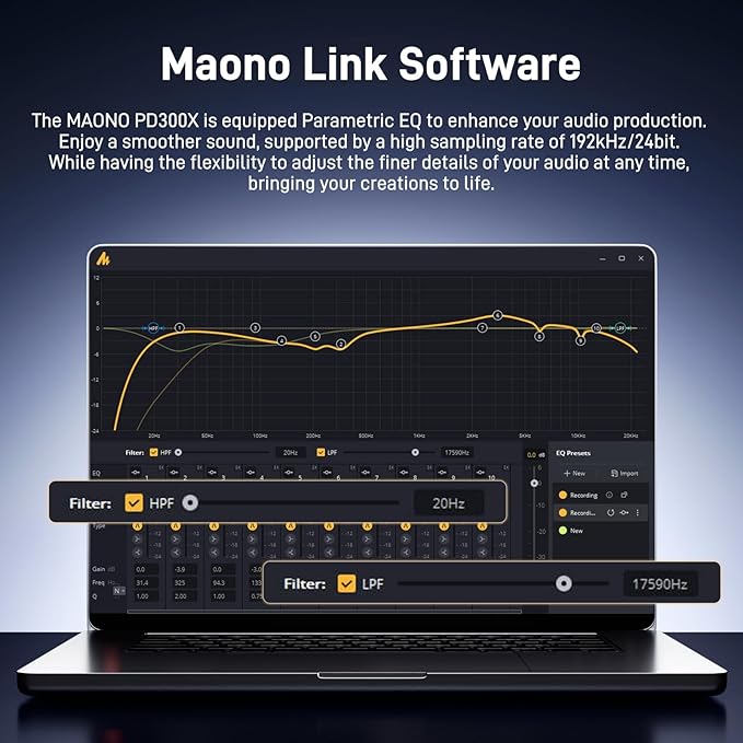 MAONO Podcast Equipment Bundle-XLR USB Podcast Recording Mic kit(PD300X+E2 Gen2)