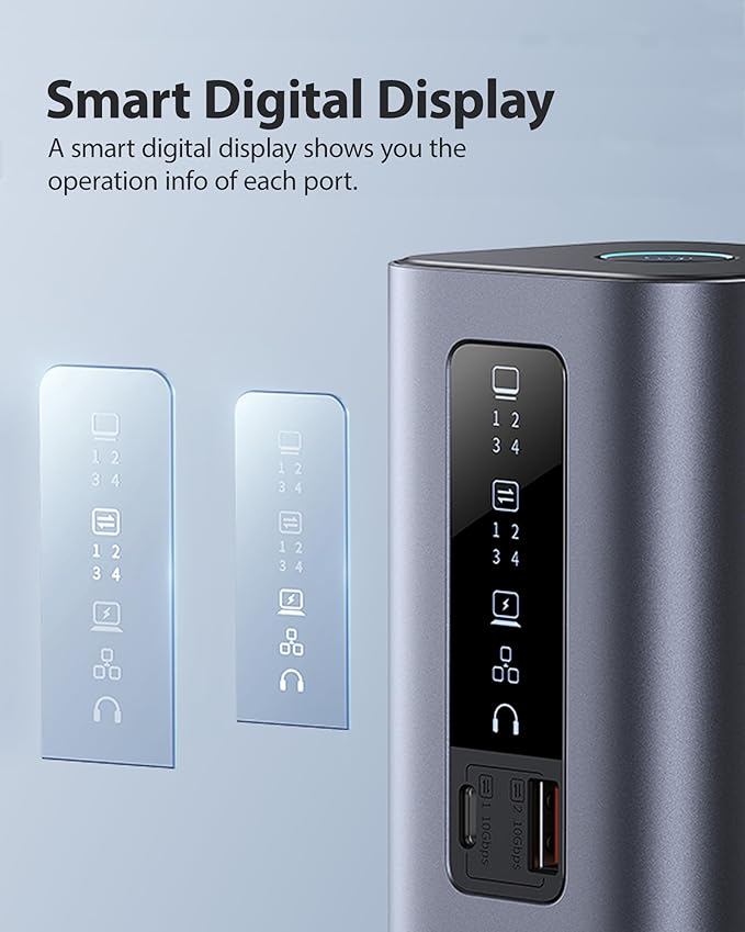 Baseus Docking Station Spacemate(Win) 11 in 1 Triple Display 4K HDMI and DP 10Gbps USB A/C Ports Gigabit Ethernet 100W PD Audio Laptop Docking Station for Windows/Dell/HP/Lenovo/Asus/Acer/Mac