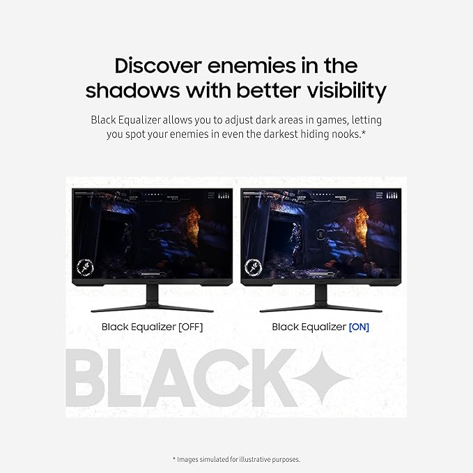 Samsung 32-Inch Odyssey G3 (G30D) Series FHD Gaming Monitor 1ms 180Hz AMD FreeSync Adjustable Stand Black Equalizer Virtual Aim Point Eye Saver Mode Flicker-Free LS32DG302ENXZA