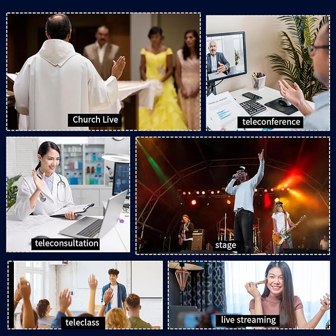 4K PTZ Camera AI AutoTracking 20X Optical Zoom HDMI SDI USB LAN POE Video Conference Camera for Live Streaming Church Worship Education YouTube Facebook