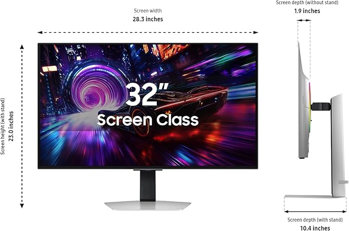 Samsung 32” Odyssey QD-OLED G8 (G81SF) 4K 240Hz Gaming Monitor 0.03ms Response Time DisplayHDR True Black 400 AMD FreeSync™ Premium Pro G-Sync Compatibile 3 Yr Warranty LS32FG810SNXZA 2025